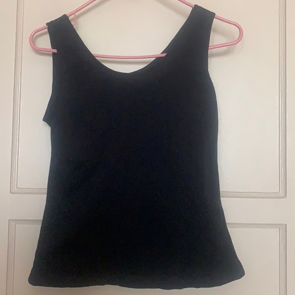 NORSPORT BLACK SHAPEWEAR TANK TOP YOGA TOP ACTIVEWEAR  PREOWNED